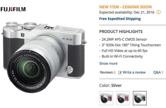 Fujifilm X-A3 Fuji Guys Unboxing and Potential Shipment Date (Dec