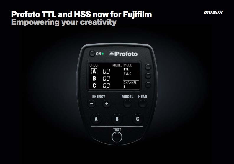 Profoto Air Remote TTL-F Coming On Time (December 18th) - Fuji Addict