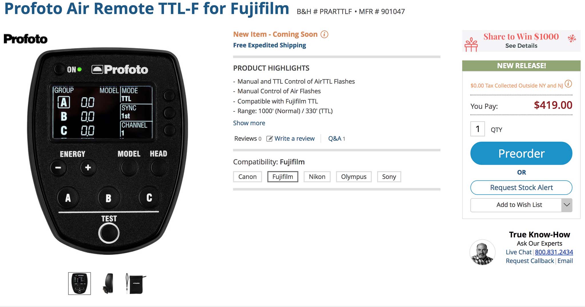 Profoto Air Remote TTL-F For Fujifilm Pre-orders Start - Fuji Addict