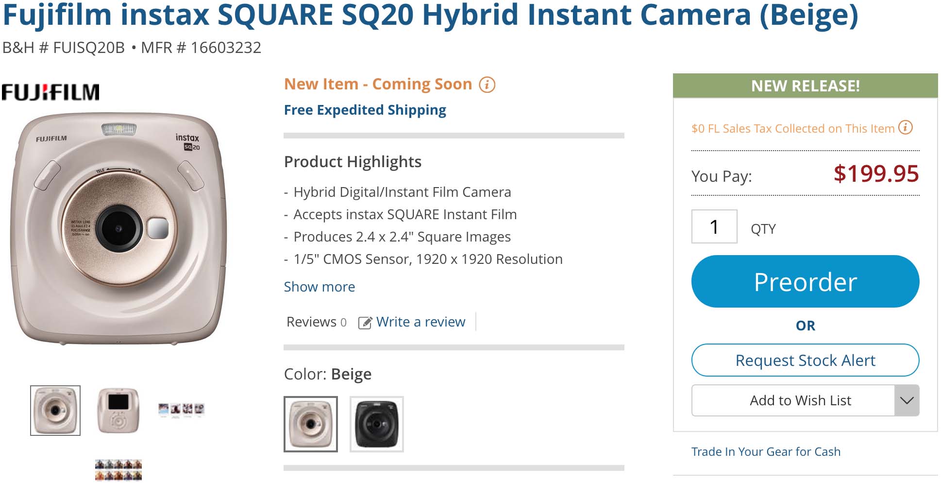 Instax SQ and Instax SQ6 Taylor Swift Edition Preorders Start