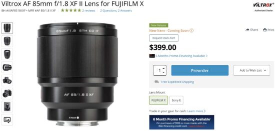 VILTROX 85mm f1.8 ii ソニー E マウントの+oleiroalvesimoveis.com.br