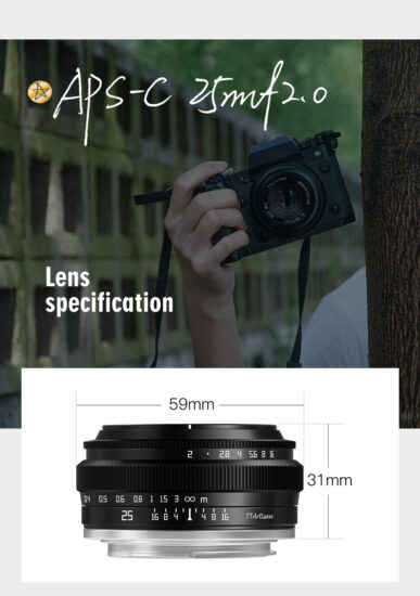 TTartisan 25mm f/2 Announced - Fuji Addict