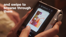 Browse images with a swipe motion, just like flipping through